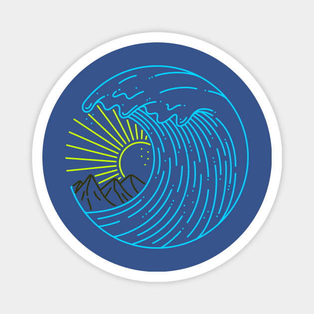 Beach Wave Sun Magnet by letnothingstopyou